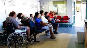 Labour in a hospital waiting room